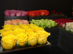 Flat Bamboo Tray of Roses by Starbright Floral Design