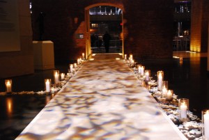 The bride is walking down the aisle...