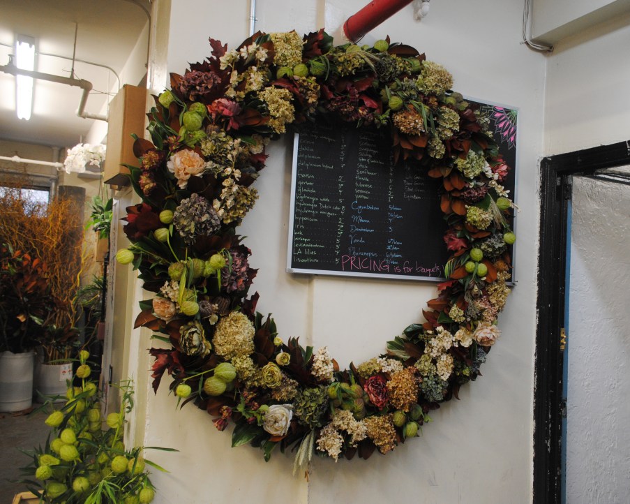 Seasonal fall wreath