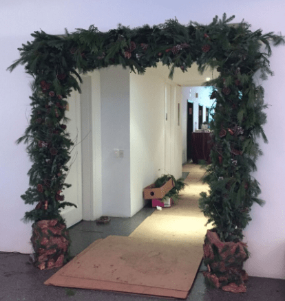 The greenery and pinecones that Starbright crafted over doorways made an instant impact.